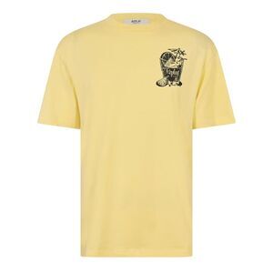 Replay Mens Graphic Print T-Shirt / Yellow